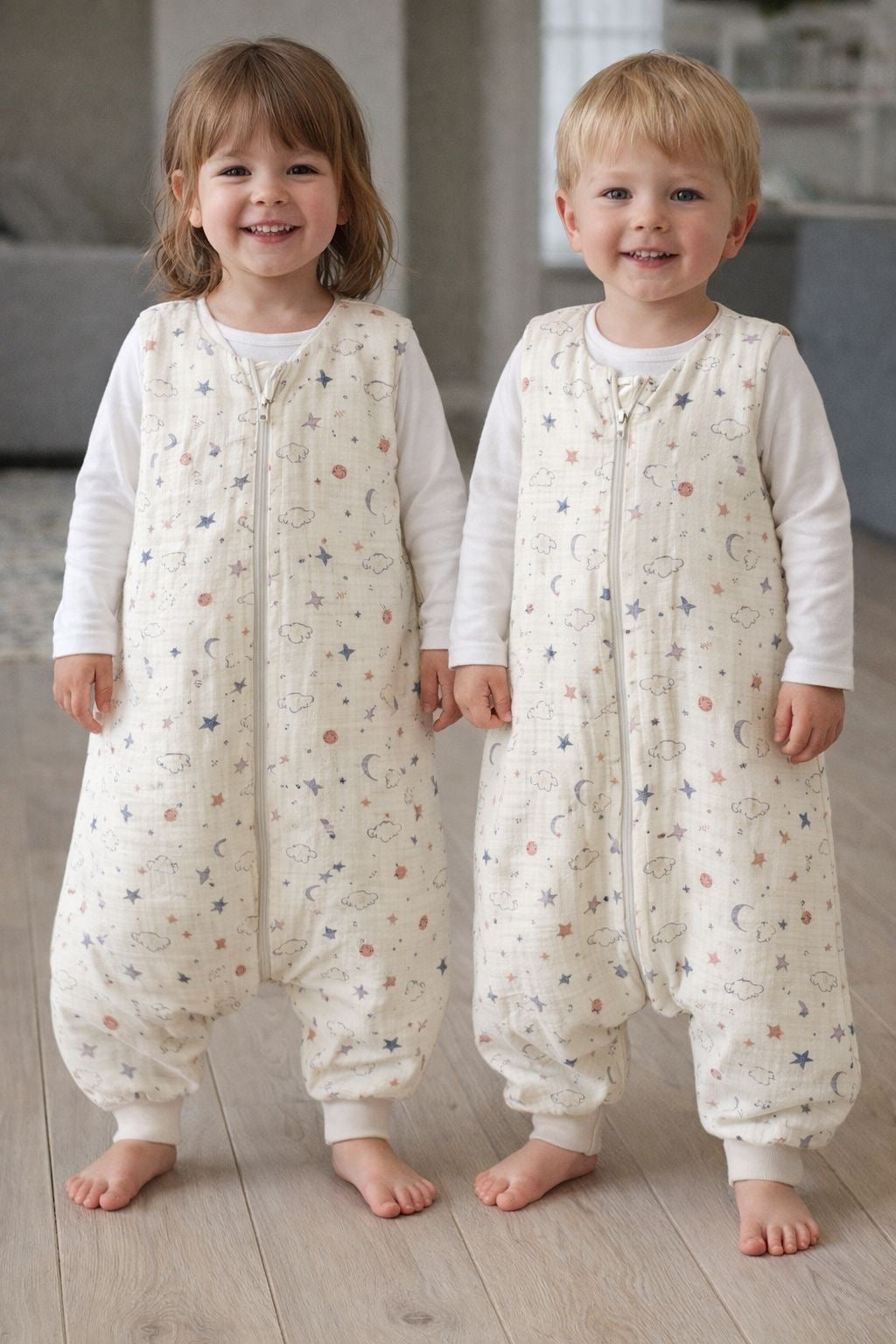 Uyku Tulumu | Müslin - %100 Pamuk | 1 TOG - Penye Astarlı