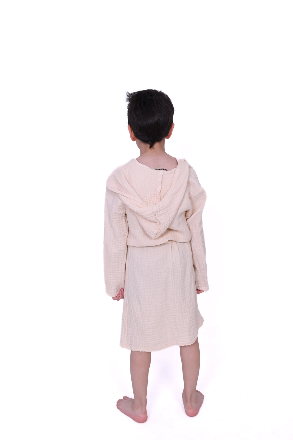 Çocuk Bornozu | Müslin - %100 Pamuk | 4 Katlı - Kapüşonlu