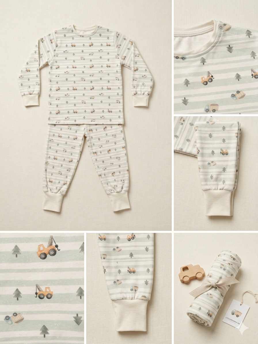 Pijama Takımı | %100 Pamuk - Dreamsoft | 0.5 TOG - Desenli