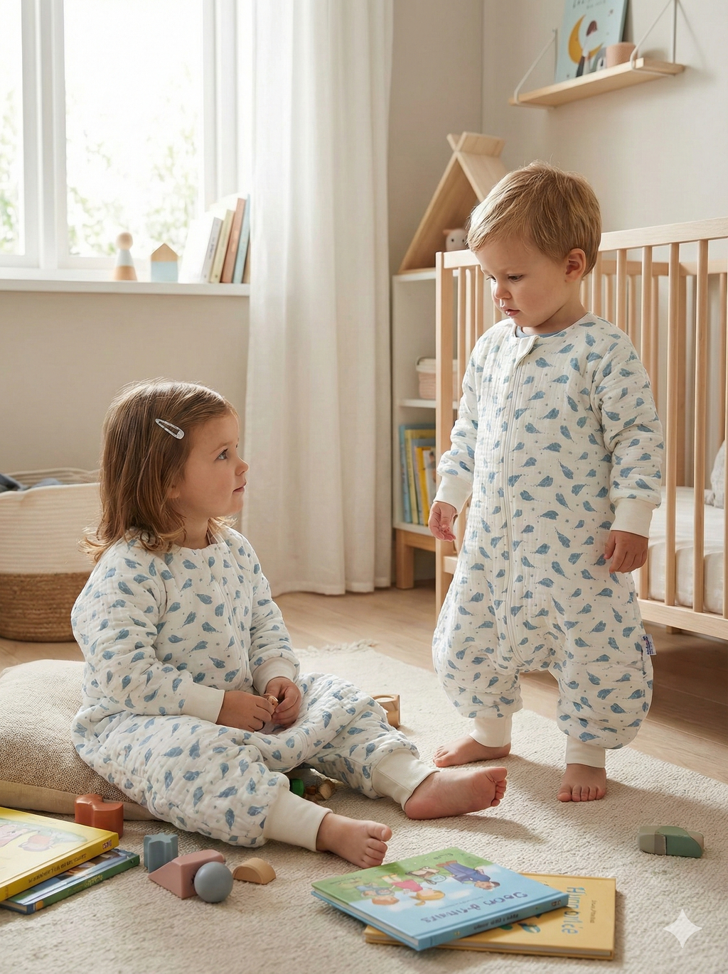 Uyku Tulumu | Müslin - %100 Pamuk | 1.5 TOG - Penye Astarlı