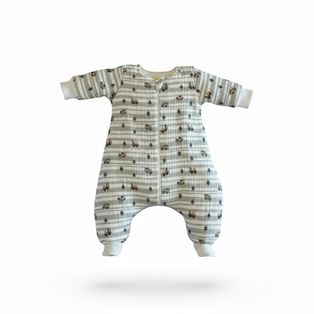Uyku Tulumu | Müslin - %100 Pamuk | 1.5 TOG - Penye Astarlı