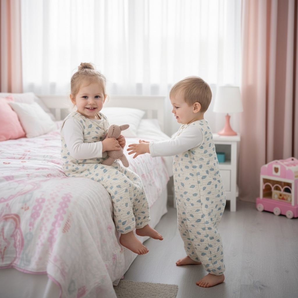 Uyku Tulumu | Müslin - %100 Pamuk | 1 TOG - Penye Astarlı